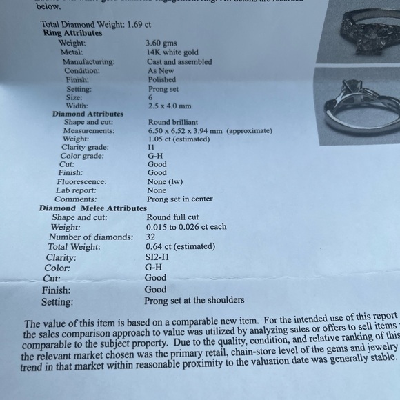 Diamond engagement ring - Picture 2 of 2